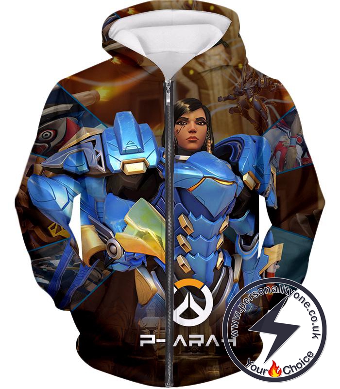 Overwatch Powerful Game Attack Hero Pharah Zip Up Hoodie